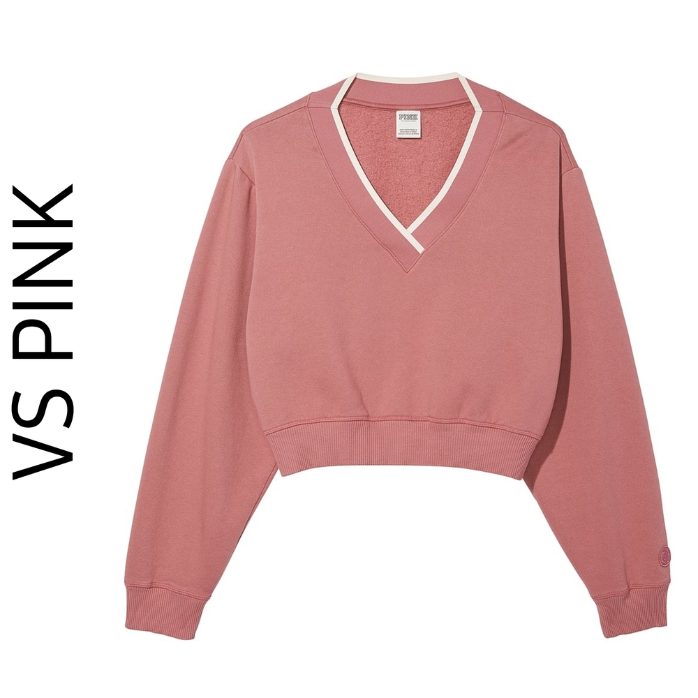 PINK Victoria's Secret Women's Pink V-Neck Sweater